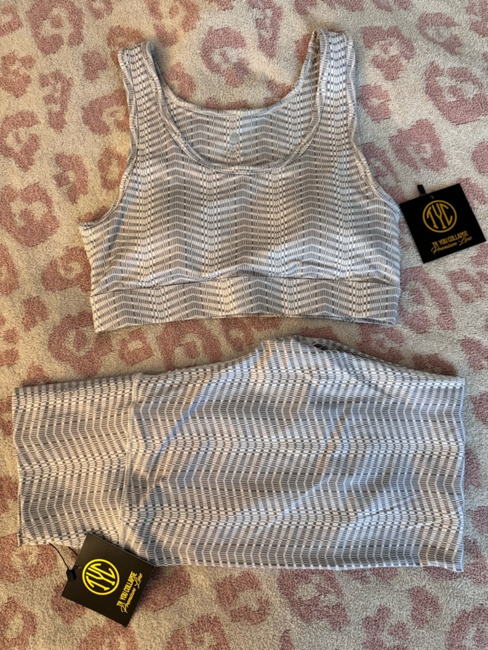 Til You Collapse Gray & White Chevron Set